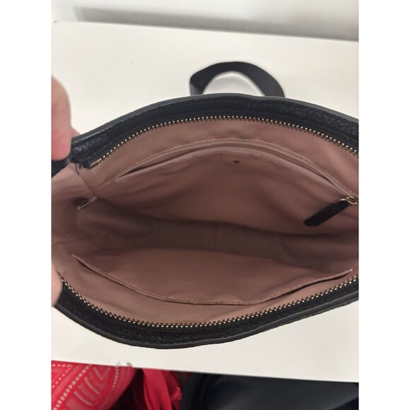 Kate Spade Roulette Messenger Black Leather Crossbody Bag Purse - Picture 13 of 16